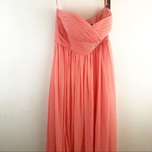 J&J USA peach strapless Bridesmaid’s Dress 18